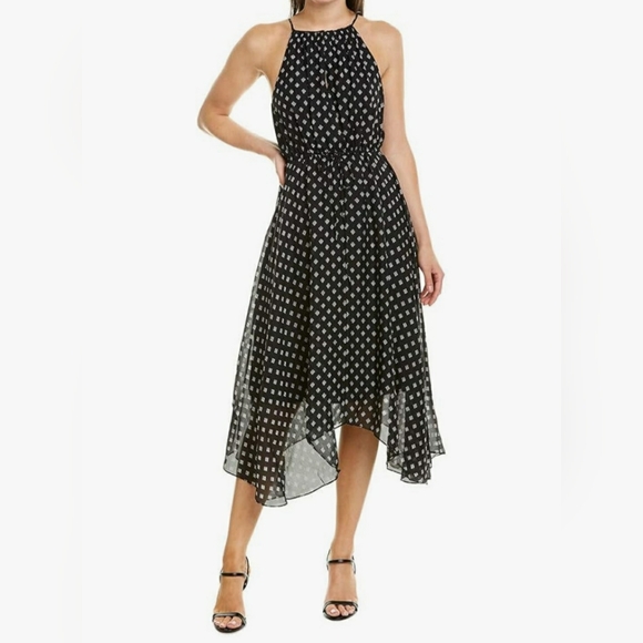 Joie Dresses & Skirts - Joie Matalina Asymmetrical Silk Midi Dress Size S Fairy Grunge Black
